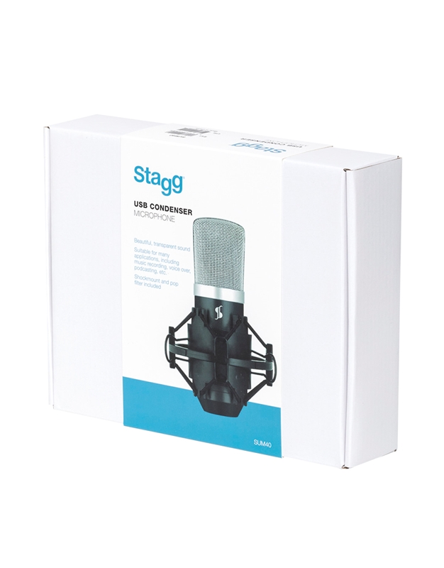 STAGG SUM-40-USB Condenser Microphone with Shock Mount 