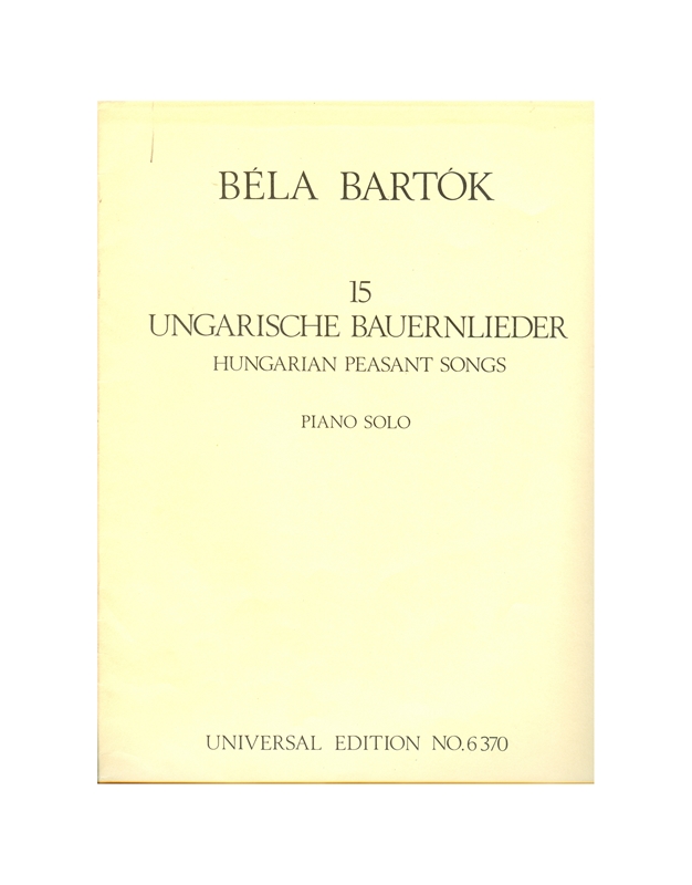 Bela Bartok - Hungarian Peasant Songs