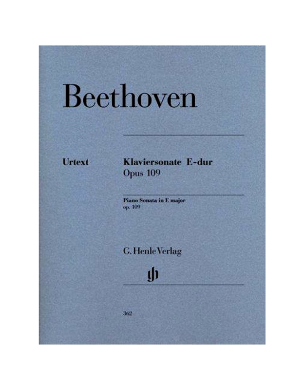 Beethoven - Klaviersonate E dur Op.109 / Henle Verlag- Urtext Editions