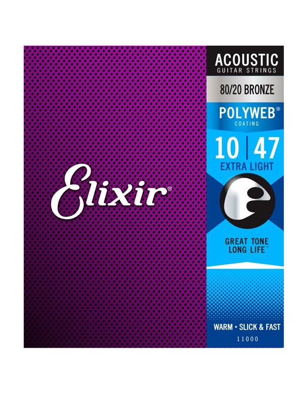 ELIXIR 11000 'Polyweb'' Extra Light Acoustic Guitar Strings