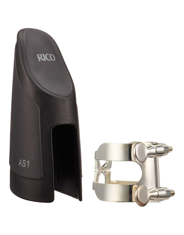 RICO Alto Saxophone Ligature Silver-Plated and Cap 