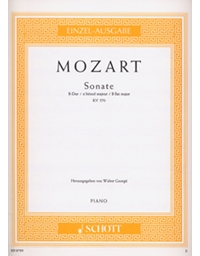 W.A. Mozart - Sonate in B flat KV 570 / Schott editions