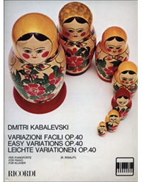 Dmitri Kabalevski - Variazioni facili op. 40 / Ricordi editions