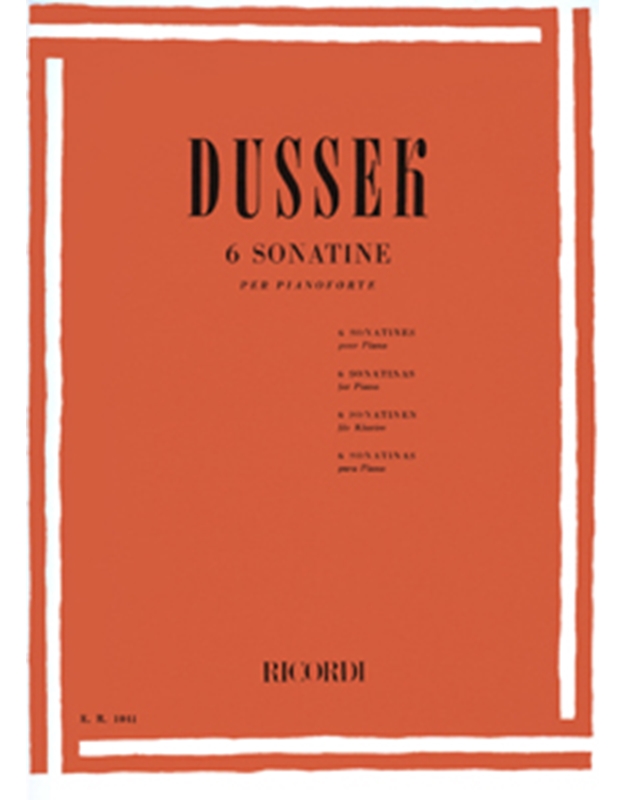 Jan Ladislav Dussek - 6 Sonatine per pianoforte / Ricordi editions