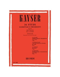 KAYSER - 36 Etudes Op.20 N.3 / Edition Ricordi