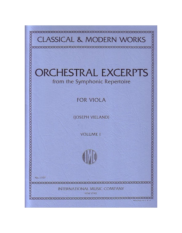  Orchestral Excerpts Viola Volume 1