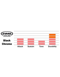 EVANS TT08CHR Black Chrome Δέρμα Τομ 8'' (Black)