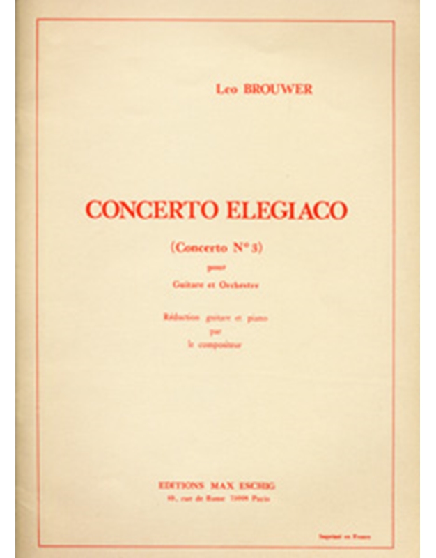 Brouwer Leo - Concerto No. 3 pour Guitare et Orchestre