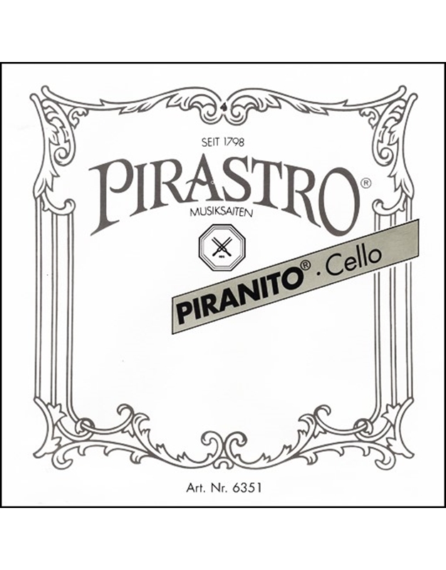 PIRASTRO Piranito Medium 635260 D Ball Steel 1/4 + 1/8 Cello String