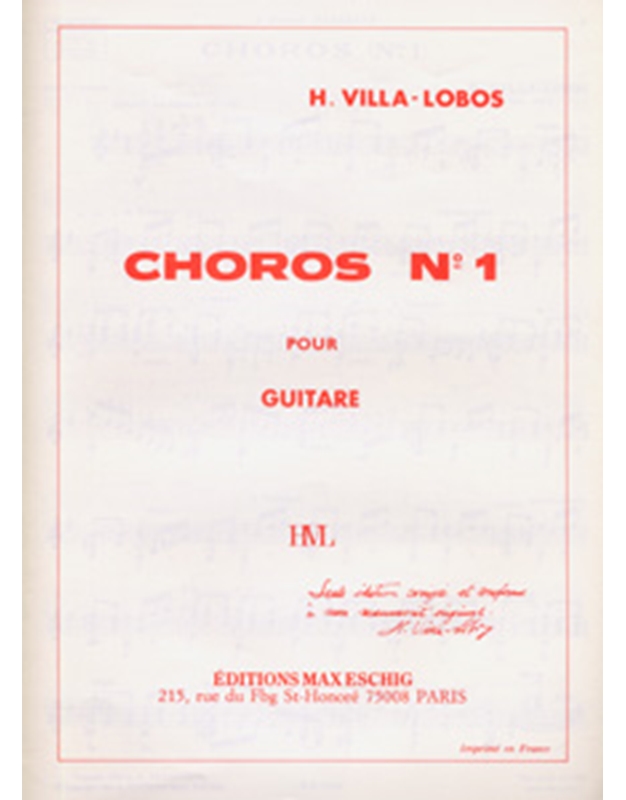 Villa-Lobos Heitor - Choros No 1 pour guitare