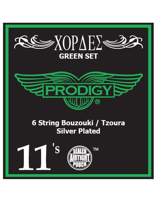 PRODIGY Green 11s   Strings for Bouzouki (3string)/ Τzoura