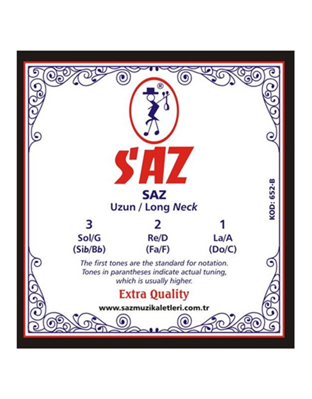 SAZ 652B Strings for Tampoura/Saz (Extra Long)