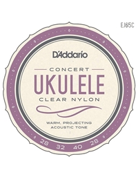 D'Addario EJ65C Ukulele Clear Nylon Strings