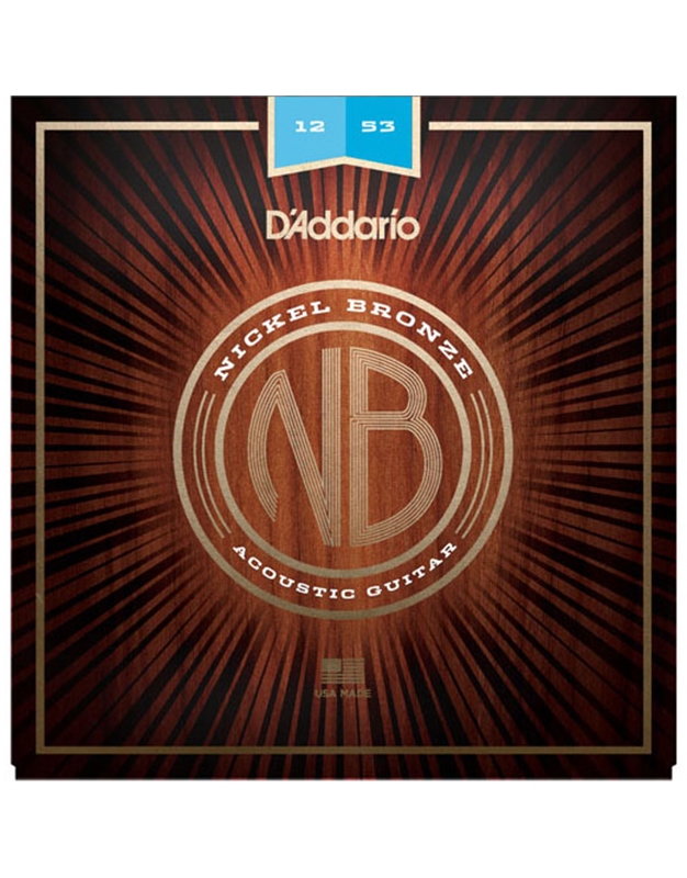 D'Addario NB1253 Strings Nickel Bronze Acoustic Guitar