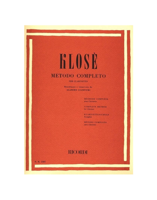 Hyacinthe Klose - Metodo Completo Per Clarinetto
