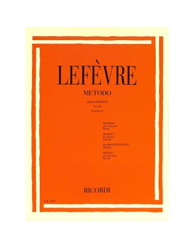 LEFEVRE - Μέθοδος για Κλαρινέτο N.3