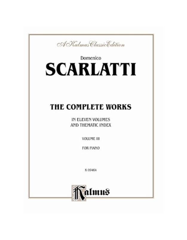 Scarlati The Complete Works Vol.III