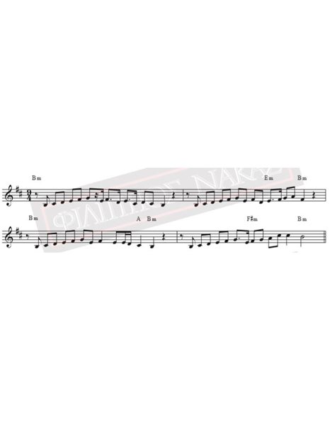 Το Ζεϊμπέκικο Του Αρχαγγέλου - Μουσική: Μ. Τόκας. Στίχοι: Φ. Γράψας - Παρτιτούρα για download