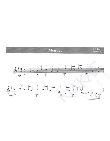 Menuet - Mουσική: J. S. Bach