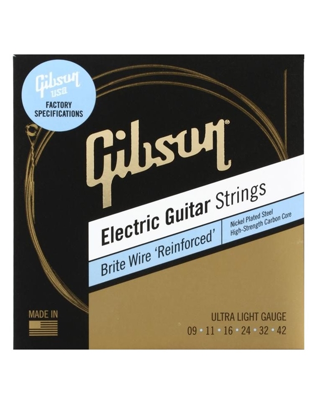 GIBSON SEG-BWR9  Brite Wire Reinforced Electric Guitar Strings