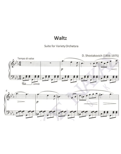 Waltz - Composer: D. Shostakovich
