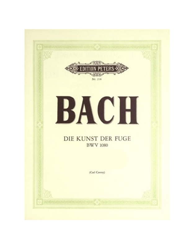J.S. Bach - Die Kunst Der Fuge / Peters Edition