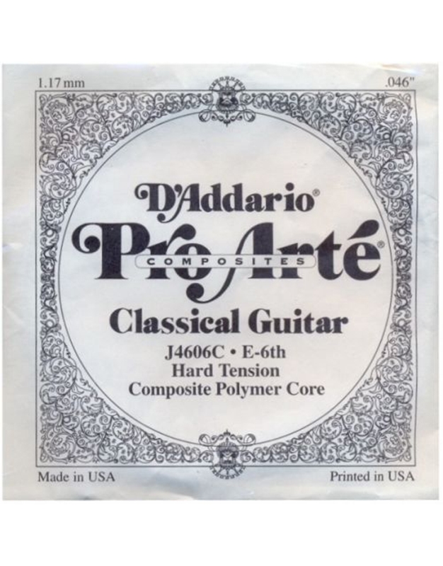 D'Addario J4606C Classical Guitar Single String E Hard Tension