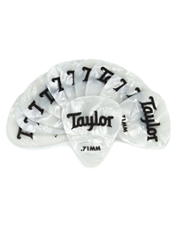 TAYLOR Celluloid 351 White Pearl Πέννες 0.71mm (12 τεμάχια)
