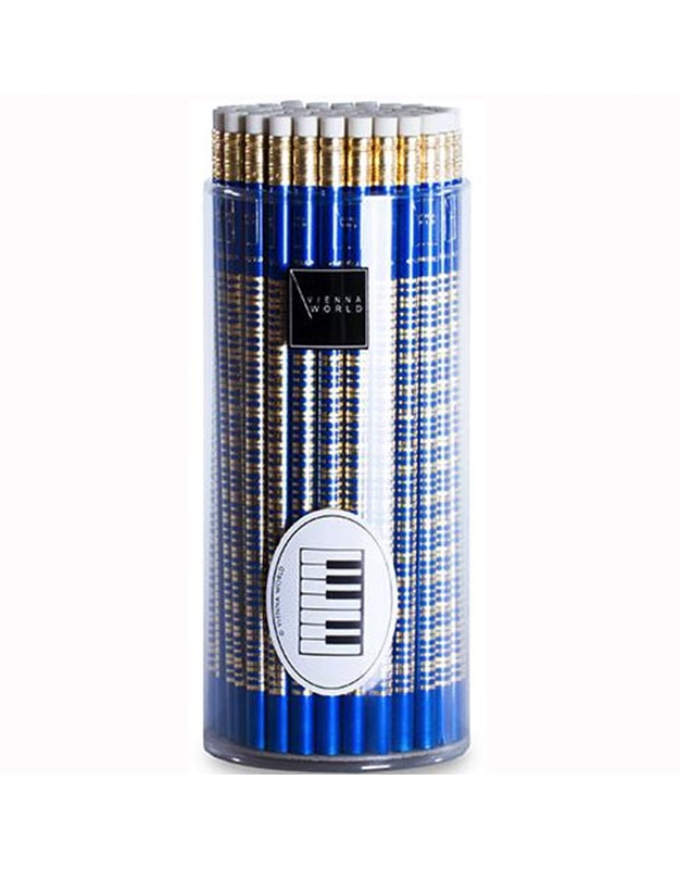 Pencil with Eraser ''Keyboard Blue'' Vienna World