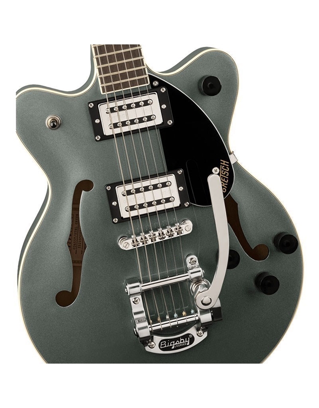 GRETSCH G2655T Streamliner Center Block Jr. Double-Cut with Bigsby Laurel Stirling Green Electric Guitar