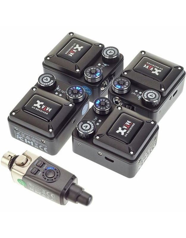 XVIVE U4R4 In-Ear Monitor Wireless System with Four Receivers (2.4 GHz)