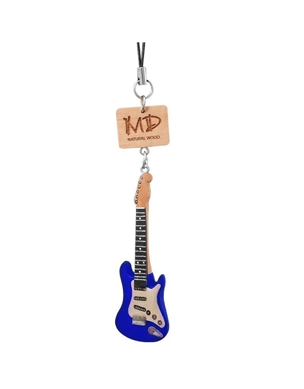 MusicianxDesigner Music Wooden Strap Electric Guitar (Blue)