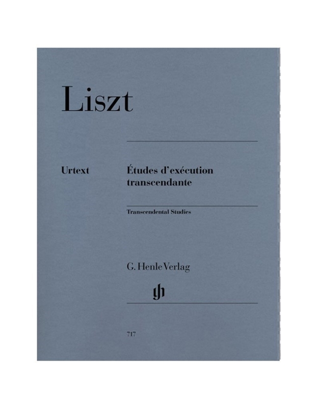 Liszt  12 Trancedental Studies / Εκδόσεις Henle Verlag- Urtext