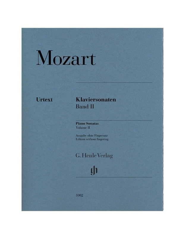 Wolfgang Amadeus Mozart - Piano Sonatas Vol II/ Henle Verlag Editions- Urtext