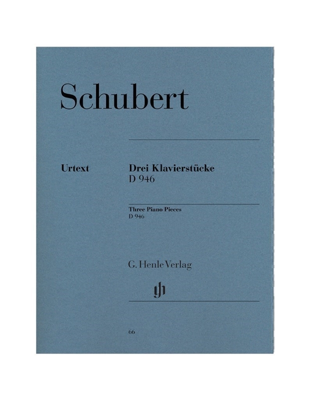 Franz Schubert - 3 Piano Pieces /  Impromptus D 946 / Εκδόσεις Henle Verlag- Urtext