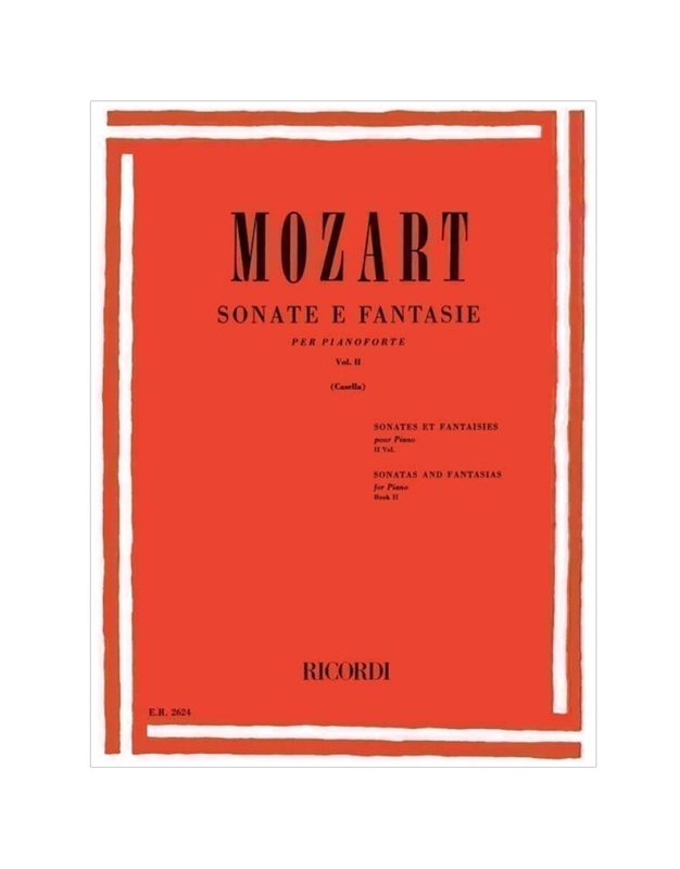 W.A.Mozart - Sonate e fantasie per pianoforte Vol. II / Ricordi editions