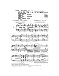 Pyotr Ilyich Tchaikovskyi - Album per la gioventu op. 39 per pianoforte / Ricordi editions
