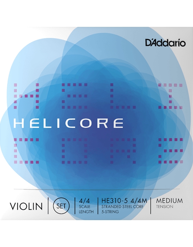 D'Addario Violin Strings 4/4 Helicore H-310 Medium Tension (5-Strings)