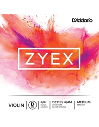 D'Addario Zyex DZ313S Silver Medium Χορδή Βιολιού 4/4 