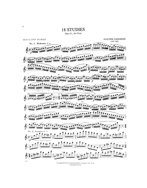 Andersen 18 Piccolo Studi Op.41