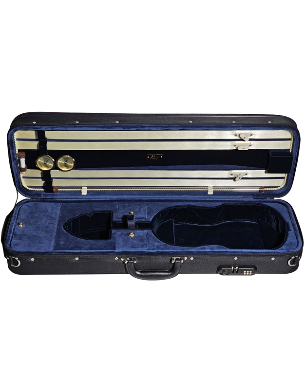 LANG Mod ELEGANCE EL-38R Violin Case black /dark blue