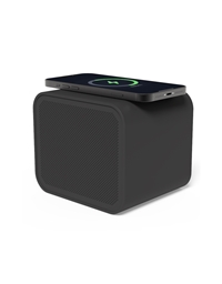 SOUND CRUSH BOOX Black Speaker with Fast Wireless Charger