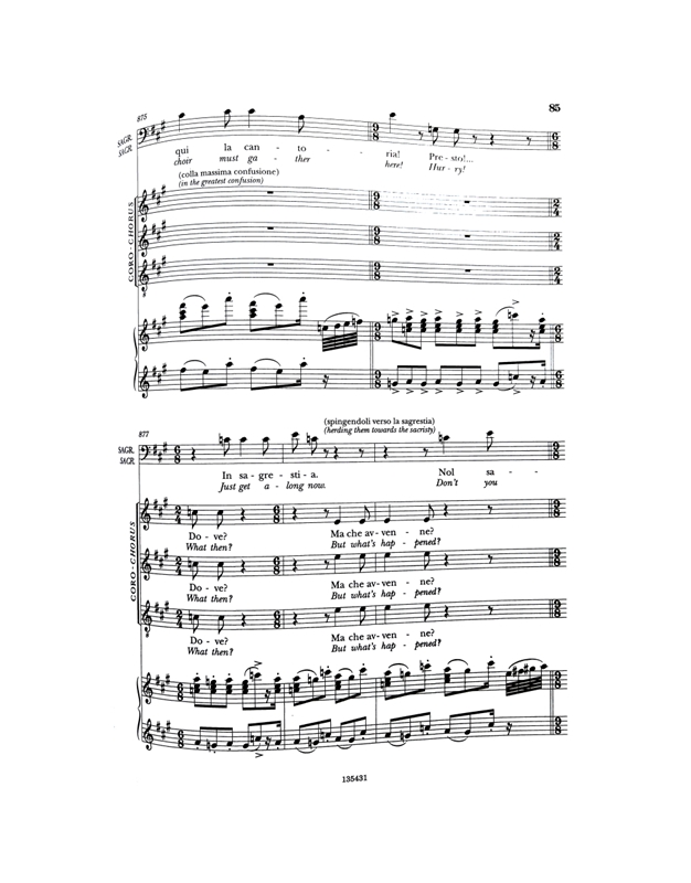 Tosca - Giacomo Puccini, Vocal Score