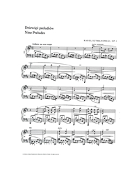 Karol Szymanowski - Nine Pleludes Op.1, For Piano