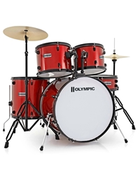 PREMIER Olympic 20" Fusion Red Sparkle Drum Set with Cymbals