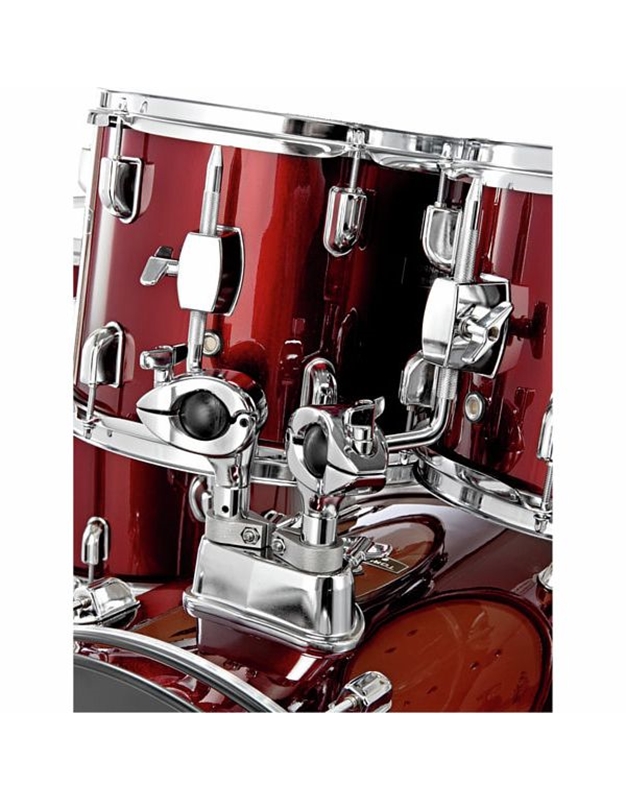 MAPEX TND5044TC Tornado Studio Dark Red Drum Set with Hardware and Cymbals