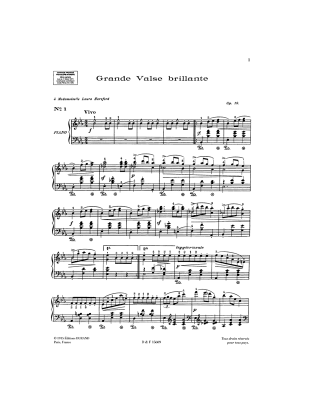 Chopin Frederic - Valses For Piano, (Revision Claude Debussy)