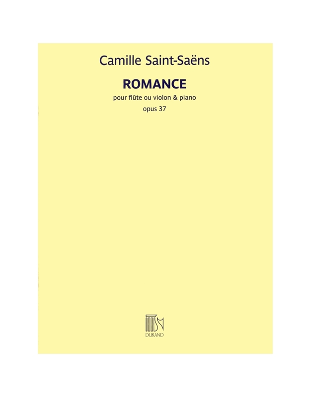 Saint-Saens Camille - Romance, For Flute Or Violin & Piano, Op. 37