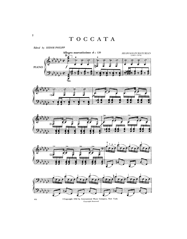 Khachaturian Aram - Toccata, For Piano