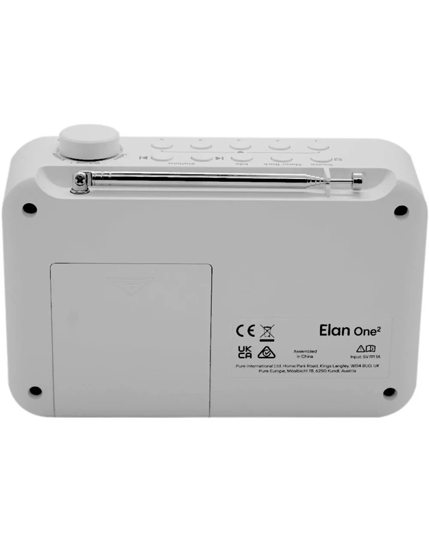 PURE Elan One2 (Cotton White) Portable DAB+/FM radio